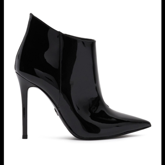 MICHAEL KORS women shoes black leather Antonia patent Bootie ankle boot - Picture 4 of 6